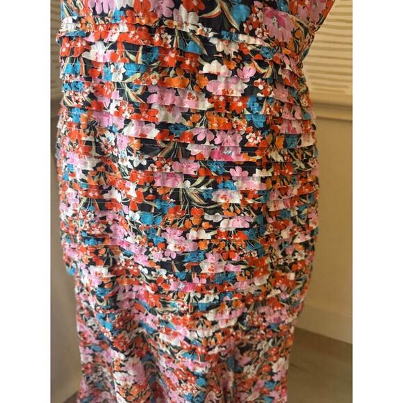 La Maison Talulah Women’s XL Cloud Nine Multi Floral Ruffle Midi Dress - Picture 8 of 9